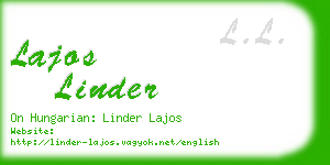 lajos linder business card